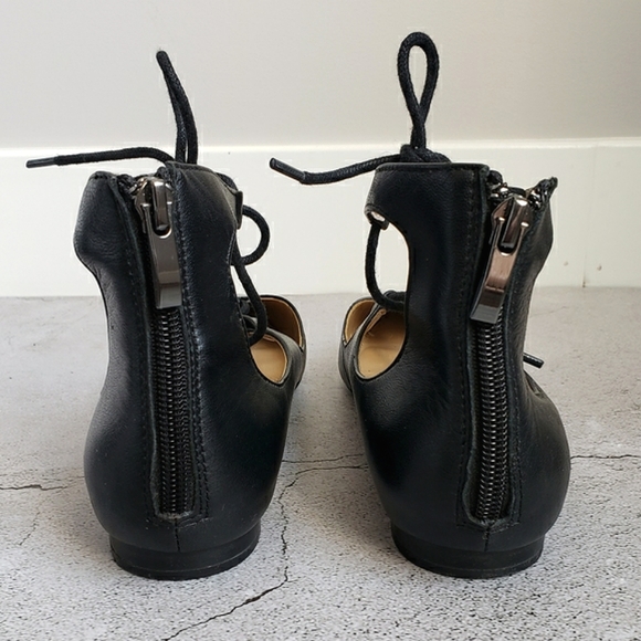 Saks Fifth Avenue Estyn-S Lace Up Flats - Sz 7.5 - Picture 8 of 12